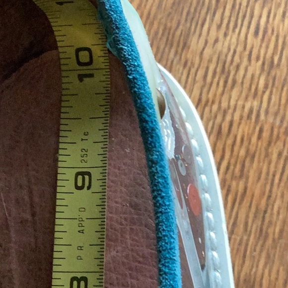 Never worn Minimarket Blue Suede Shoes with tassels and fringe US size 10 - Picture 8 of 8